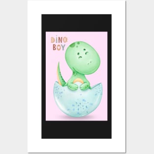 Cute Dino Boy Posters and Art